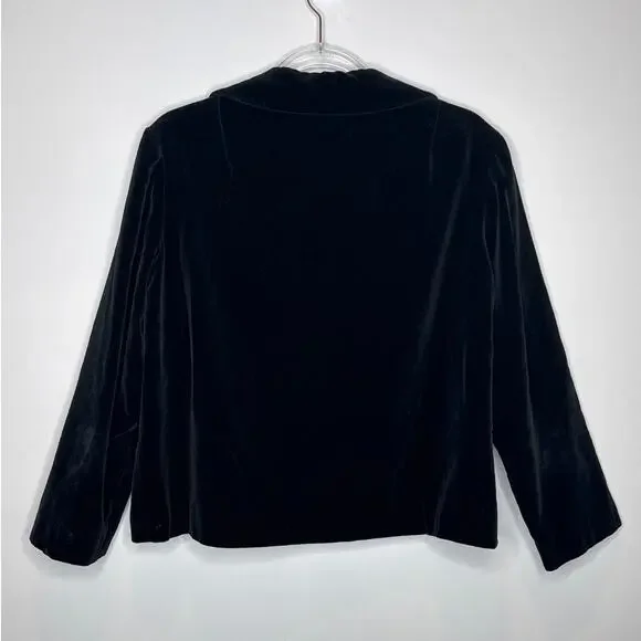 Vintage 1950s–60s Majestic Black Velvet Bolero Jacket Medium - Picture 3 of 15